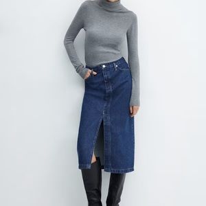 Vintage wash midi skirt from MANGO NWT
